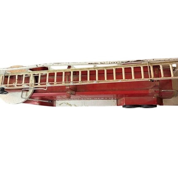 Vintage Nylint Fire Dept. #3 Red Metal Ladder Truck Collectible Toy - Picture 4 of 11